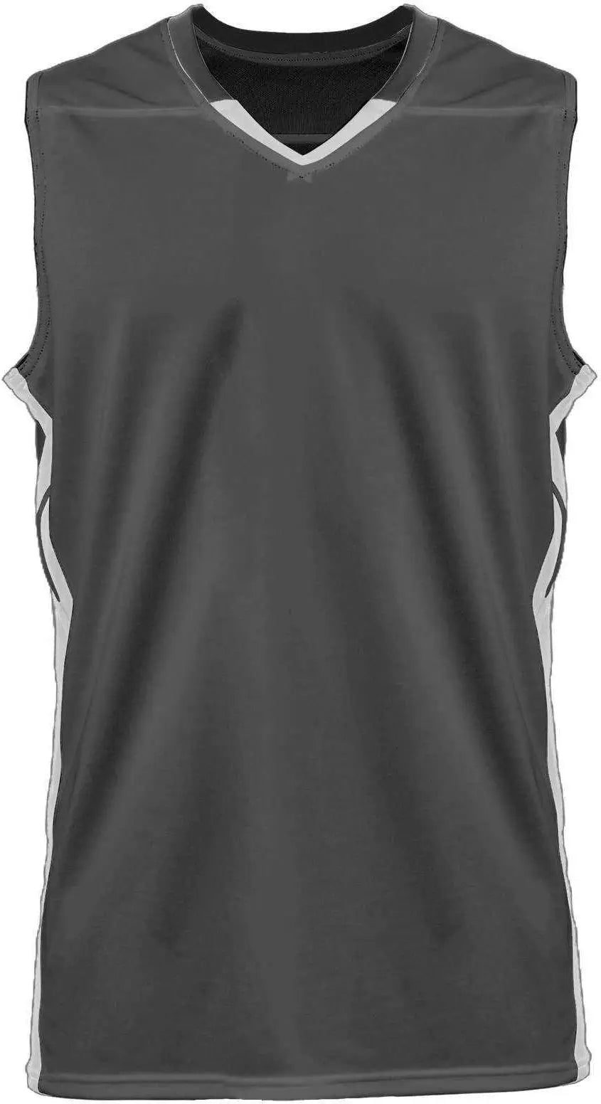 Alleson Athletic 590rsp Reversible Crossover Shirt - Charcoal White