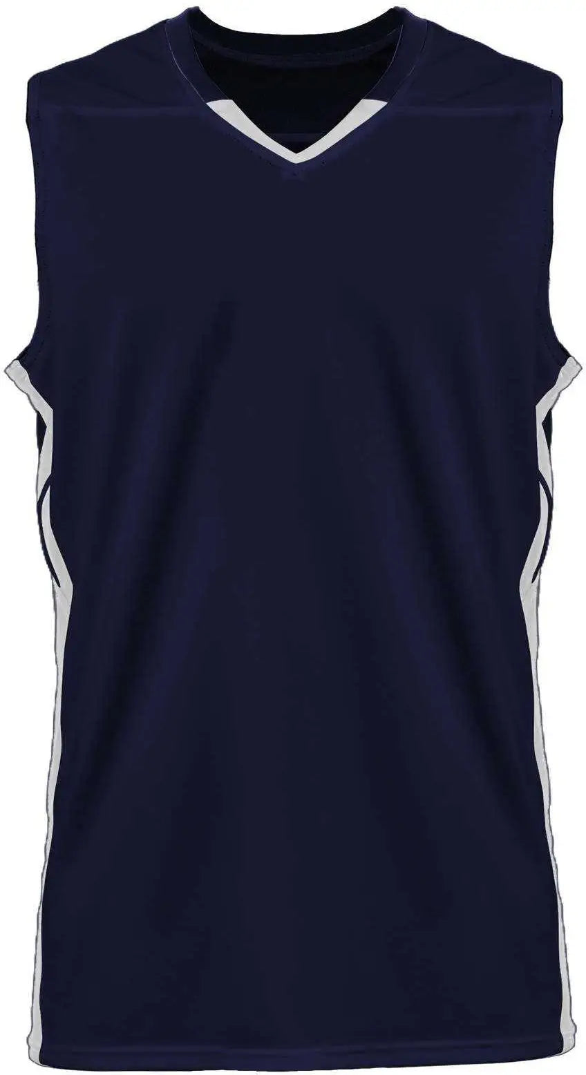 Alleson Athletic 590rsp Reversible Crossover Shirt - Navy White