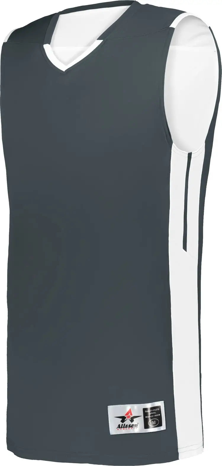 Alleson Athletic 590rspy Youth Cross Over Reversible Jersey - Charcoal White - Charal / s