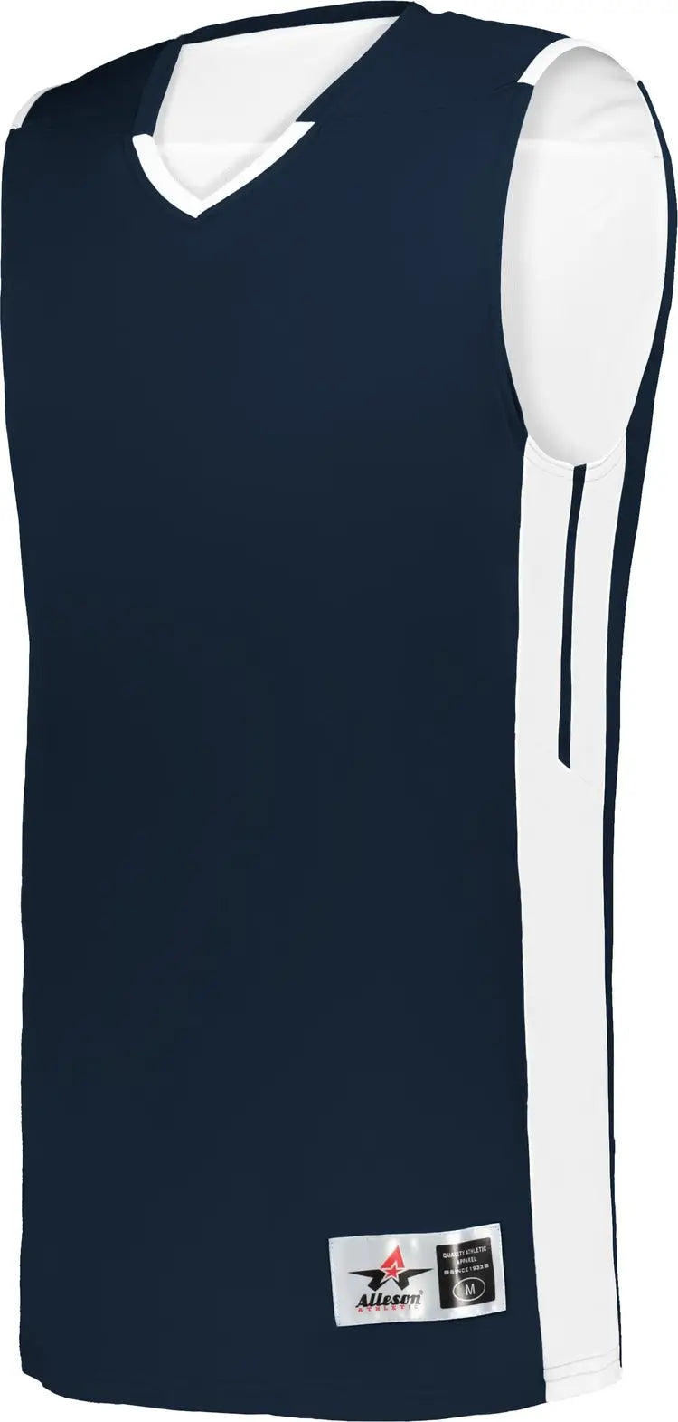 Alleson Athletic 590rspy Youth Cross Over Reversible Jersey - Navy White - s