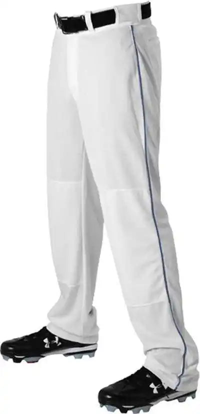 Alleson Athletic 605wlb Adult Baseball Pant with Braid - White Royal