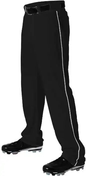 Alleson Athletic 605wlby Youth Baseball Pant with Braid - Black White