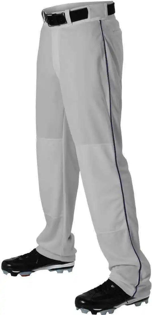 Alleson Athletic 605wlby Youth Baseball Pant with Braid - Gray Navy