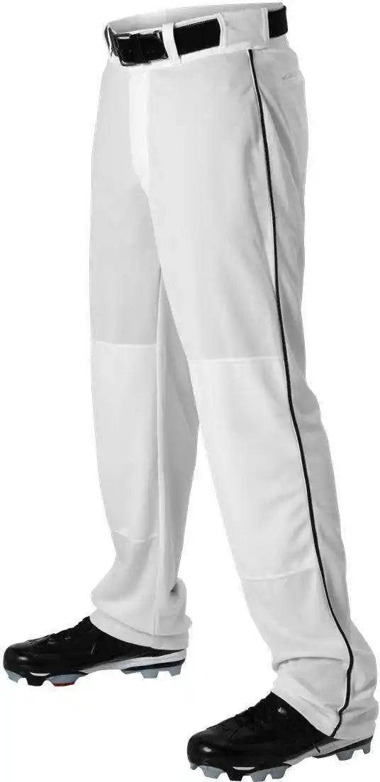 Alleson Athletic 605wlby Youth Baseball Pant with Braid - White Black