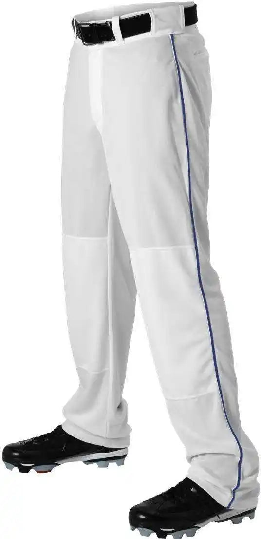 Alleson Athletic 605wlby Youth Baseball Pant with Braid - White Royal