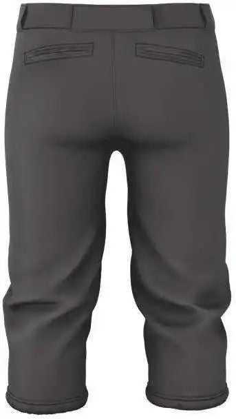 Alleson Athletic 615psg Girls Belted Speed Premium Fastpitch Pant - Charcoal Solid
