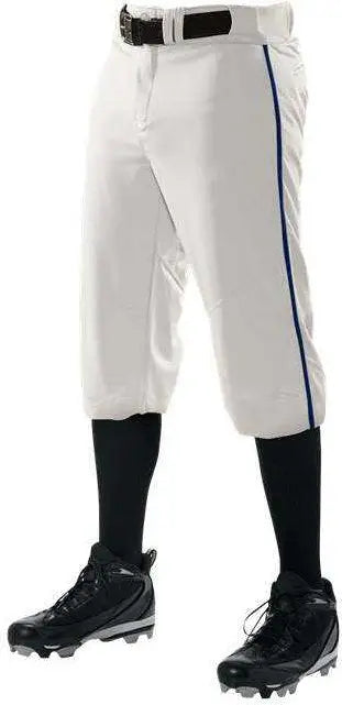 Alleson Athletic 655pkb Adult Crush Knicker Braided Pant - White Royal