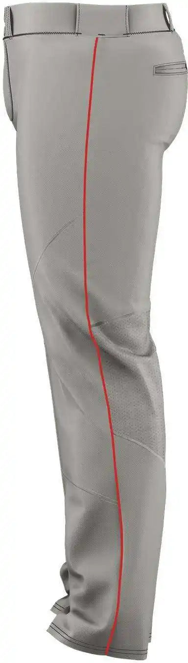 Alleson Athletic 655wlb Adult Crush Premier Braided Baseball Pant - Grey Red