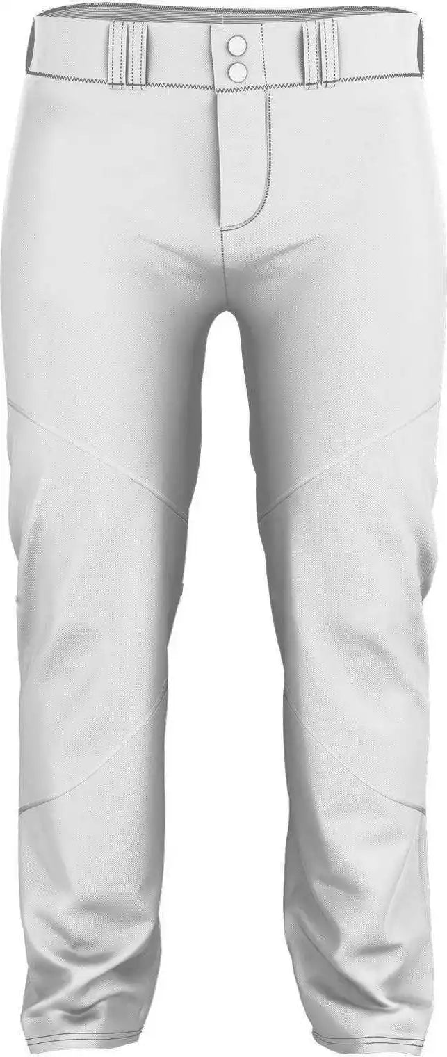 Alleson Athletic 655wlby Youth Crush Premier Braided Baseball Pant - White Black