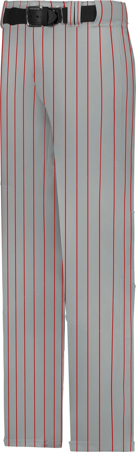 Alleson Athletic 655wpn Crush Pinstripe Pant - Gray Red - Adult s