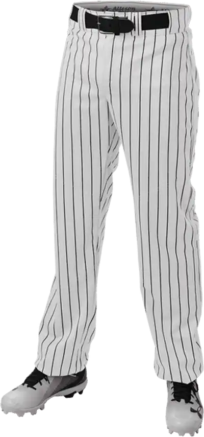 Alleson Athletic 655wpn Crush Pinstripe Pant White Black