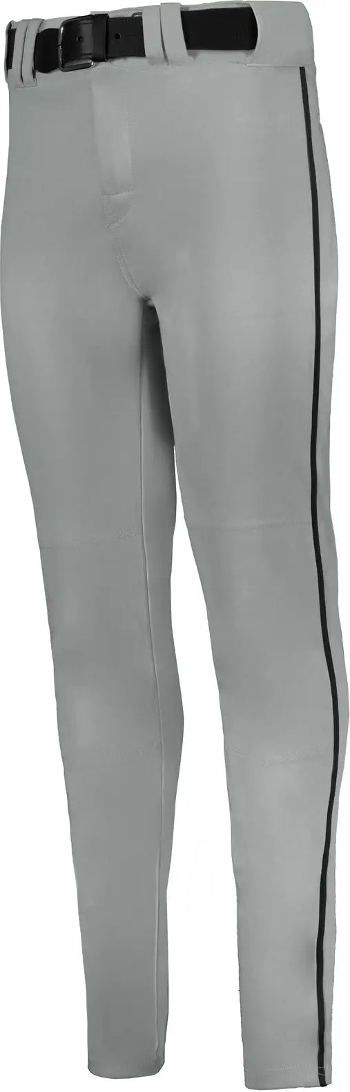 Alleson Athletic 657ctby Youth Crush Tapered Pant with Braid - Gray Black - Xs