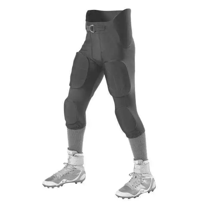 Alleson Athletic 6857p Adult Icon Integrated Football Pants Charcoal Solid