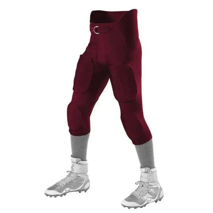 Alleson Athletic 6857py Youth Icon Integrated Football Pants - Maroon