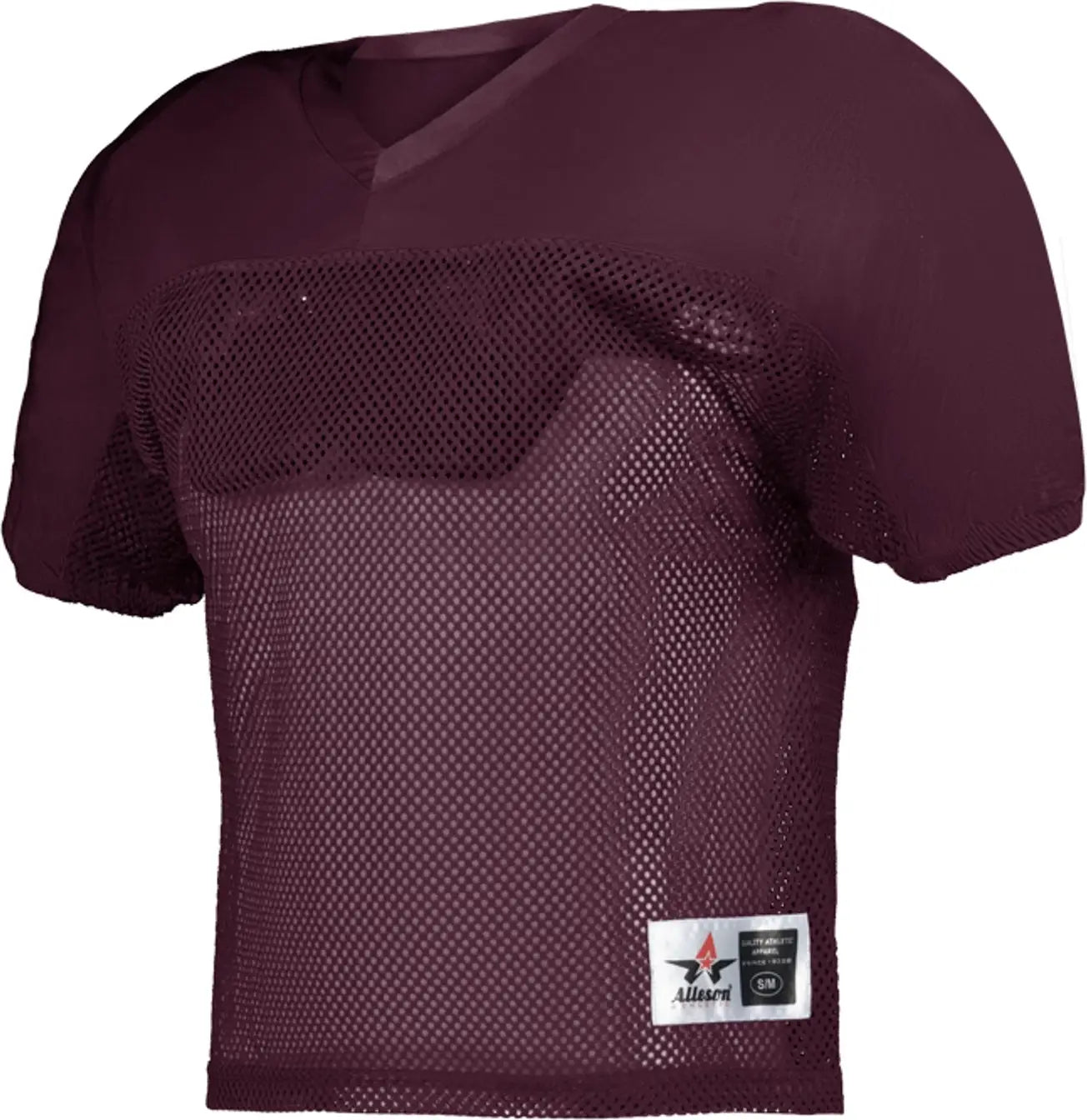Alleson Athletic 712y Youth Practice Football Jersey - Maroon
