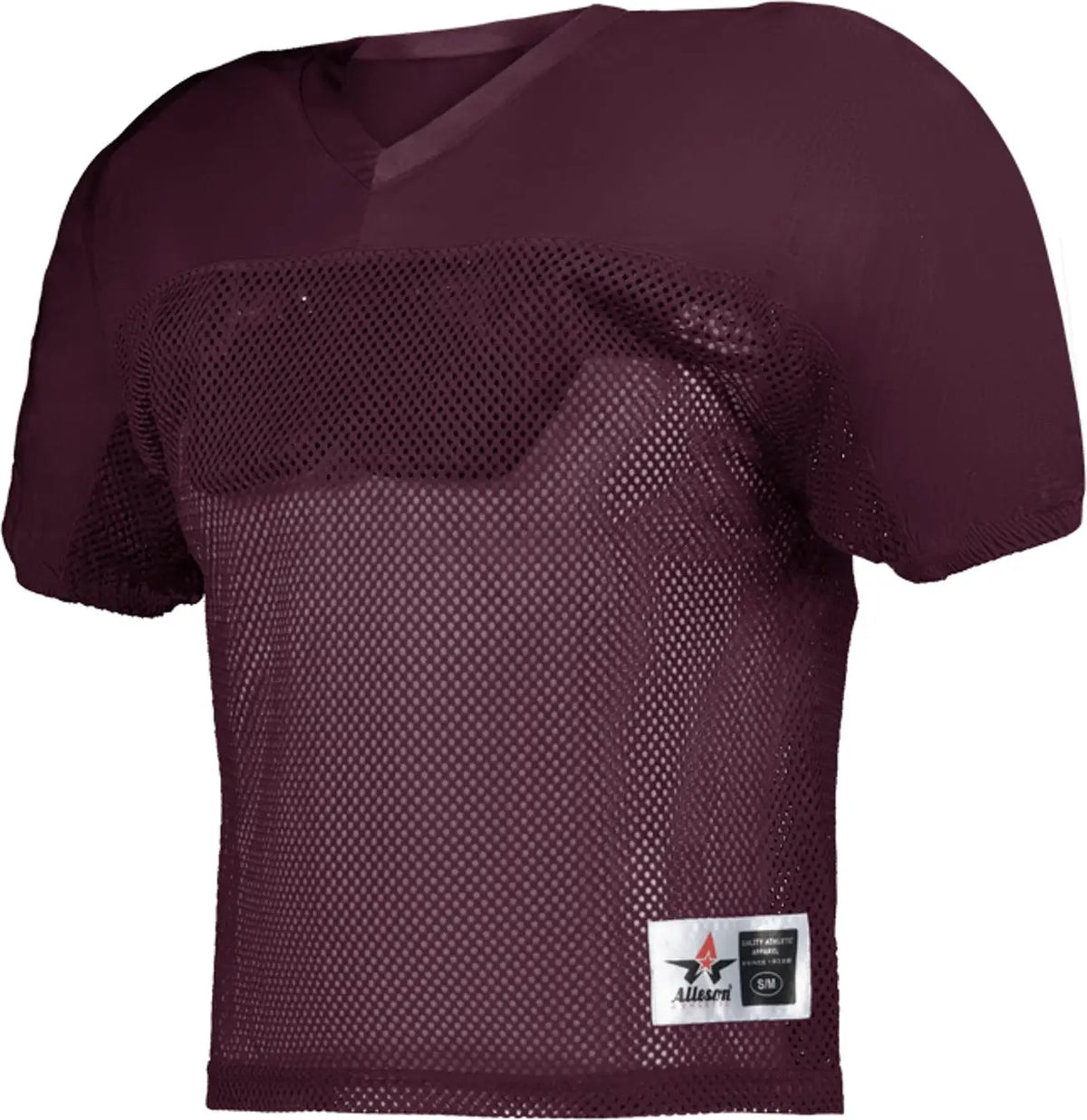 Alleson Athletic 712y Youth Practice Football Jersey - Maroon - S/m