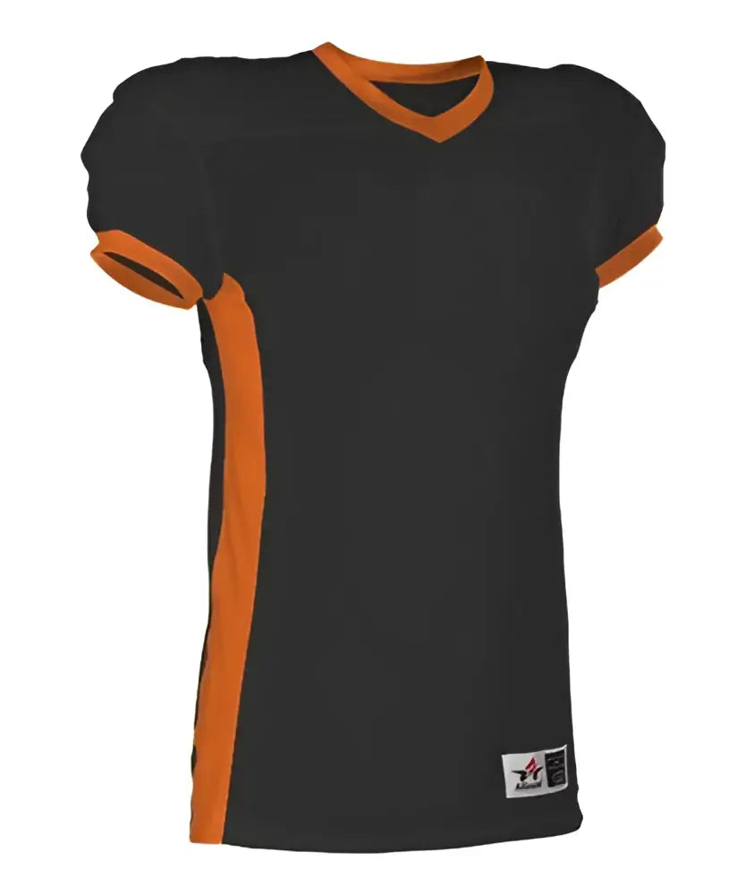 Alleson Athletic 750e Adult Football Jersey - Black Orange