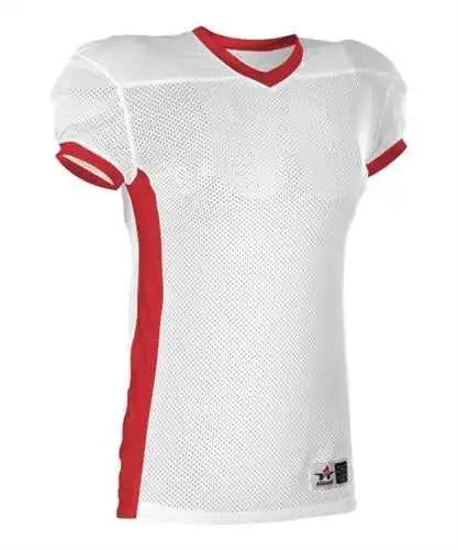 Alleson Athletic 750e Adult Football Jersey - White Scarlet