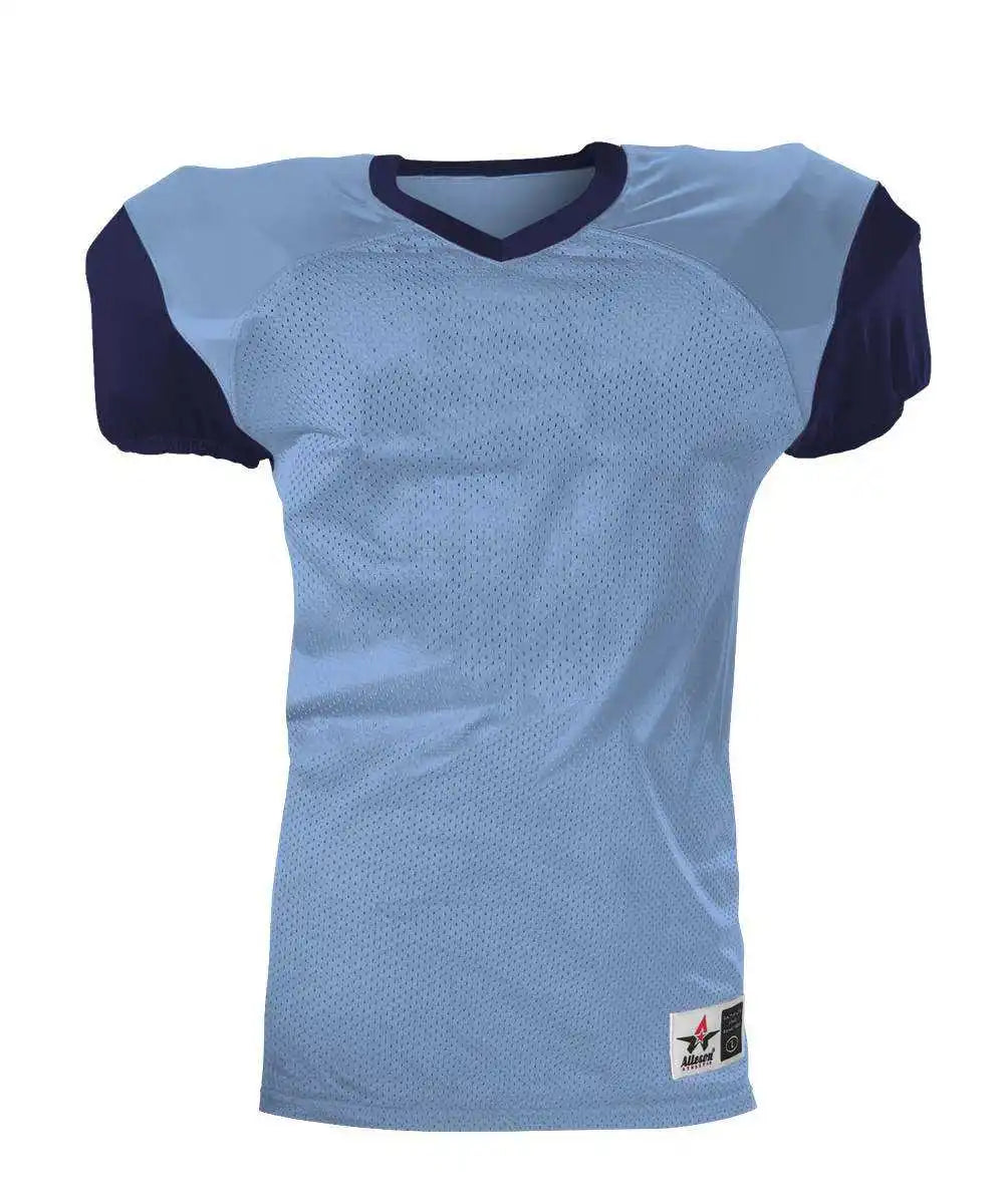 Alleson Athletic 751y Youth Pro Game Football Jersey Carolina Blue Navy