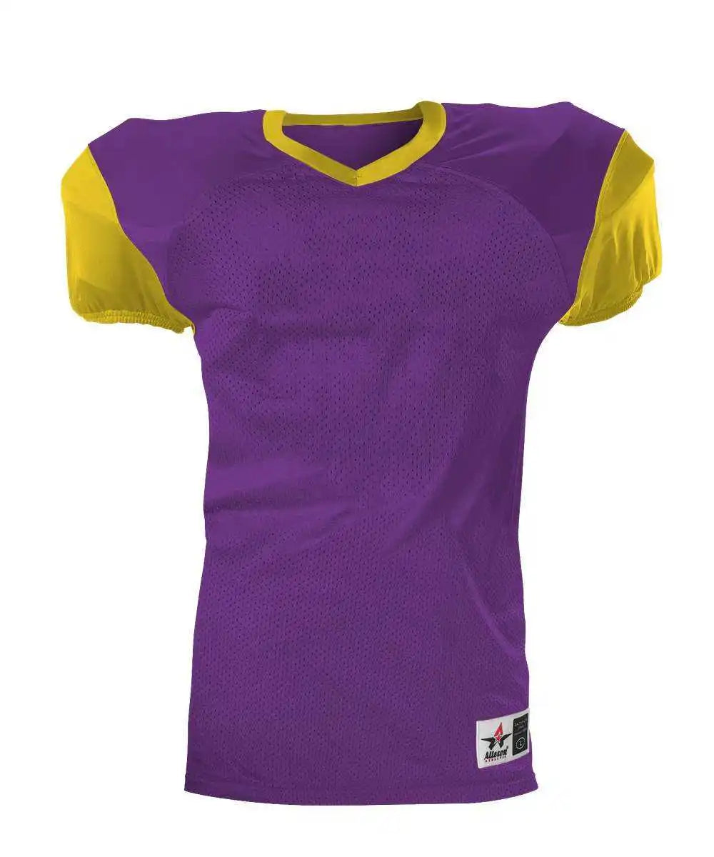 Alleson Athletic 751y Youth Pro Game Football Jersey Purple Gold