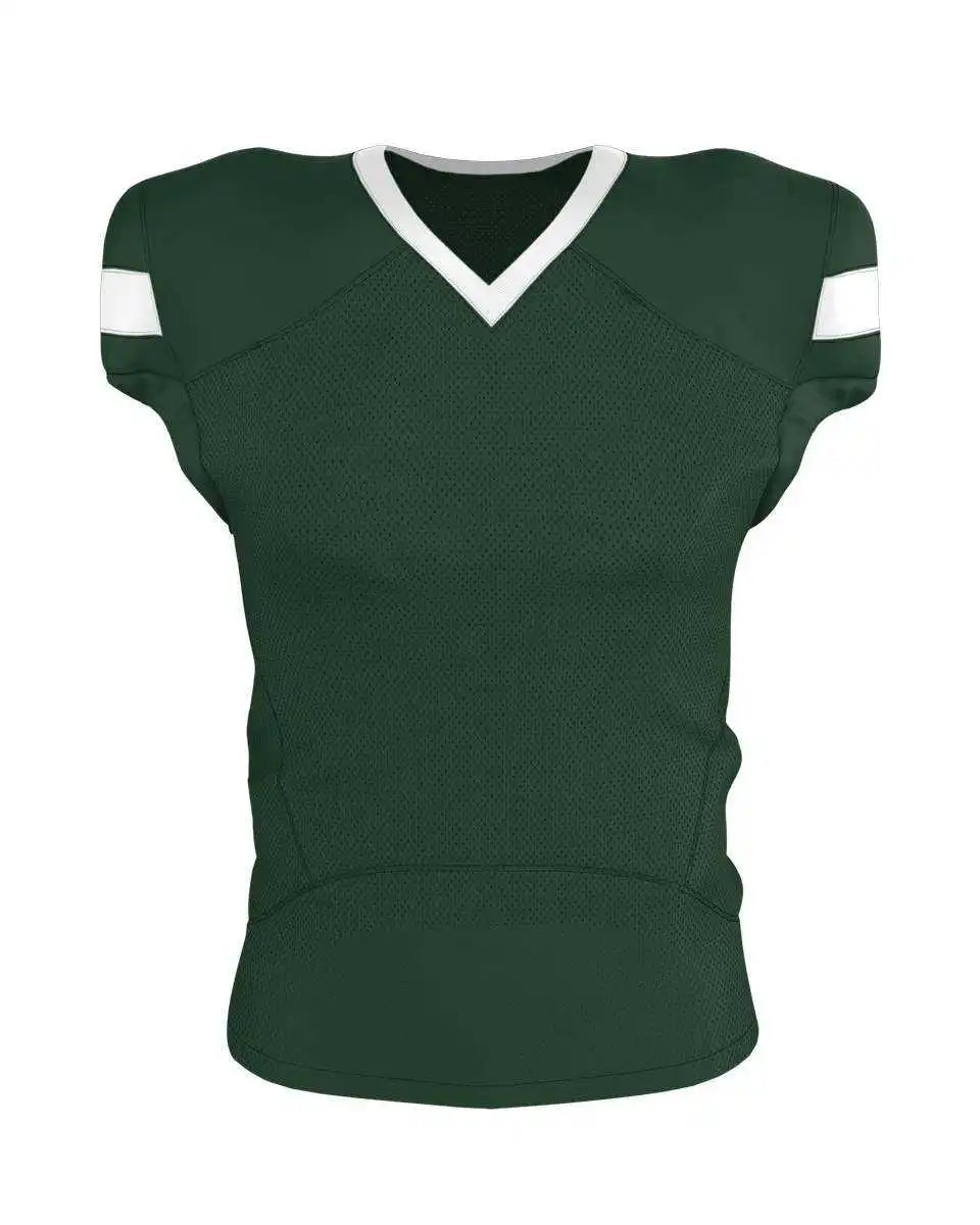 Alleson Athletic 754 Adult Pro Flex Cut Belt Length Football Jersey - Forest White