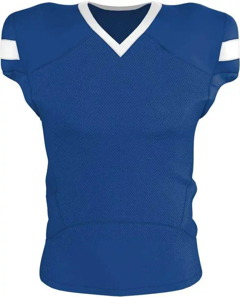 Alleson Athletic 754y Youth Pro Flex Cut Belt Length Football Jersey - Royal White