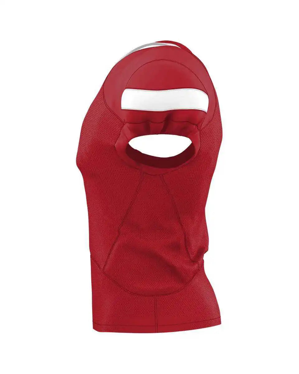 Alleson Athletic 754y Youth Pro Flex Cut Belt Length Football Jersey - Red White