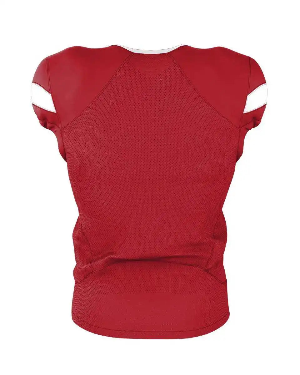 Alleson Athletic 754y Youth Pro Flex Cut Belt Length Football Jersey - Red White