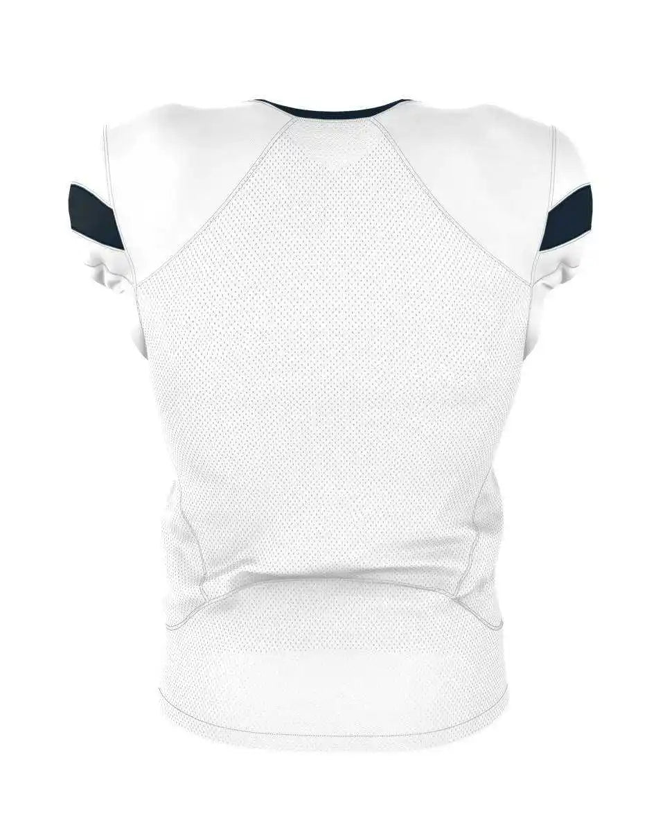 Alleson Athletic 754y Youth Pro Flex Cut Belt Length Football Jersey - White Navy