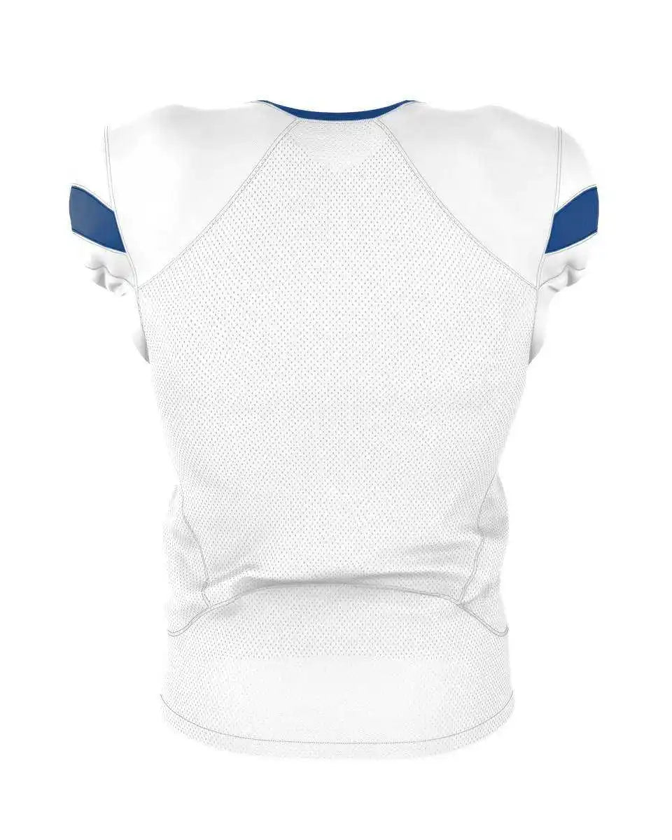 Alleson Athletic 754y Youth Pro Flex Cut Belt Length Football Jersey - White Royal