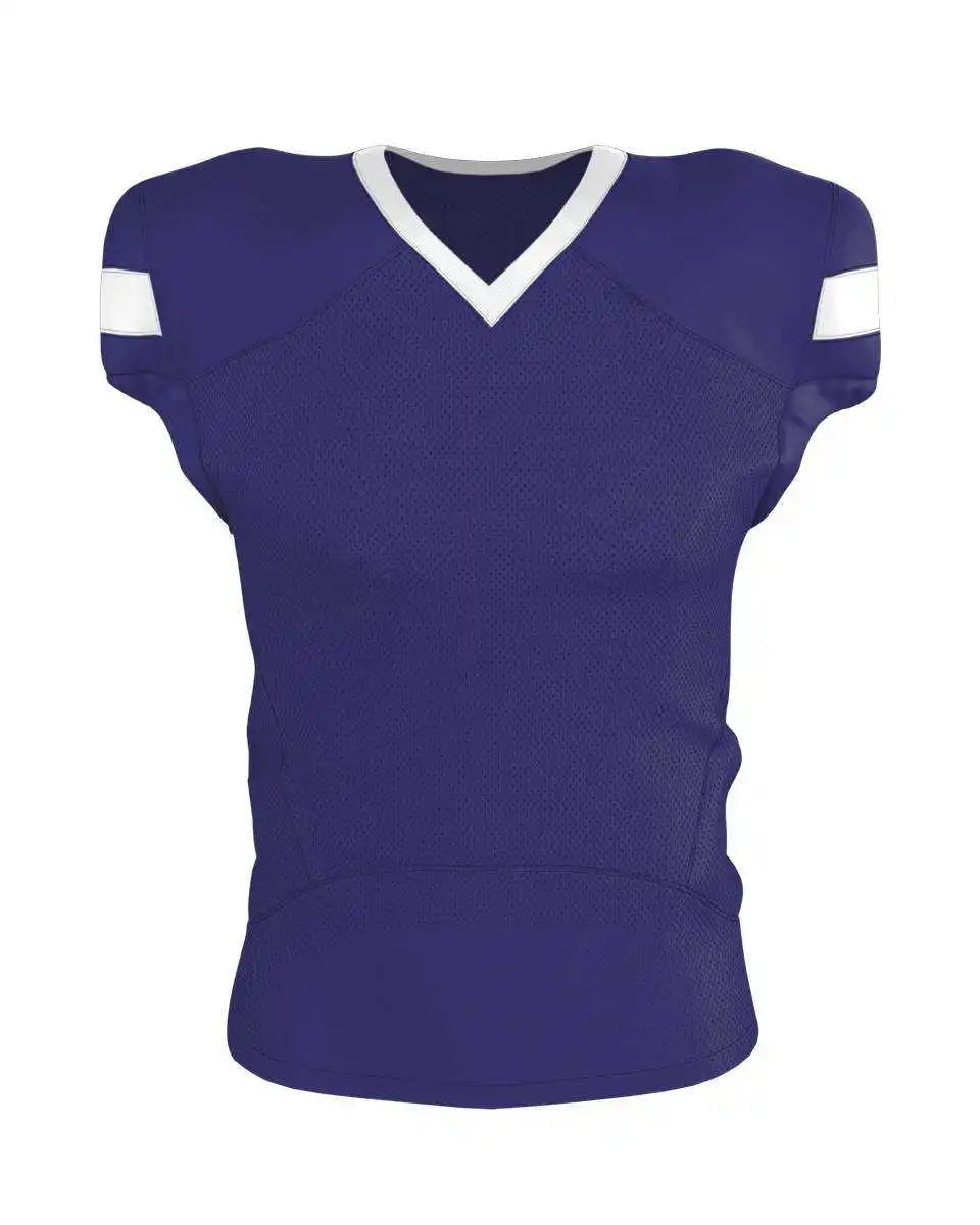 Alleson Athletic 754y Youth Pro Flex Cut Belt Length Football Jersey - Purple White