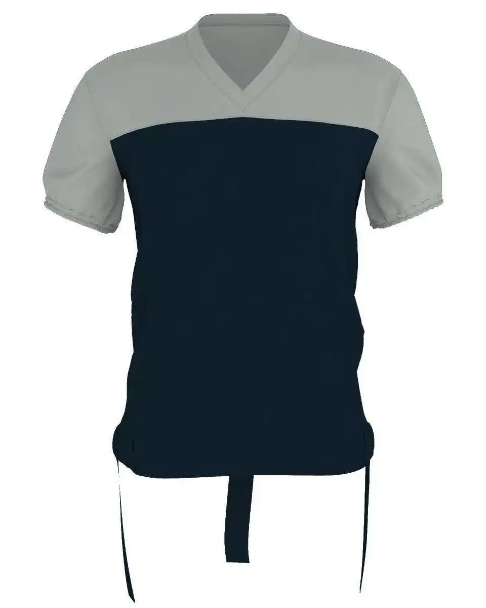 Alleson Athletic 762ffj Adult Hero Flag Football Jersey - Navy Silver