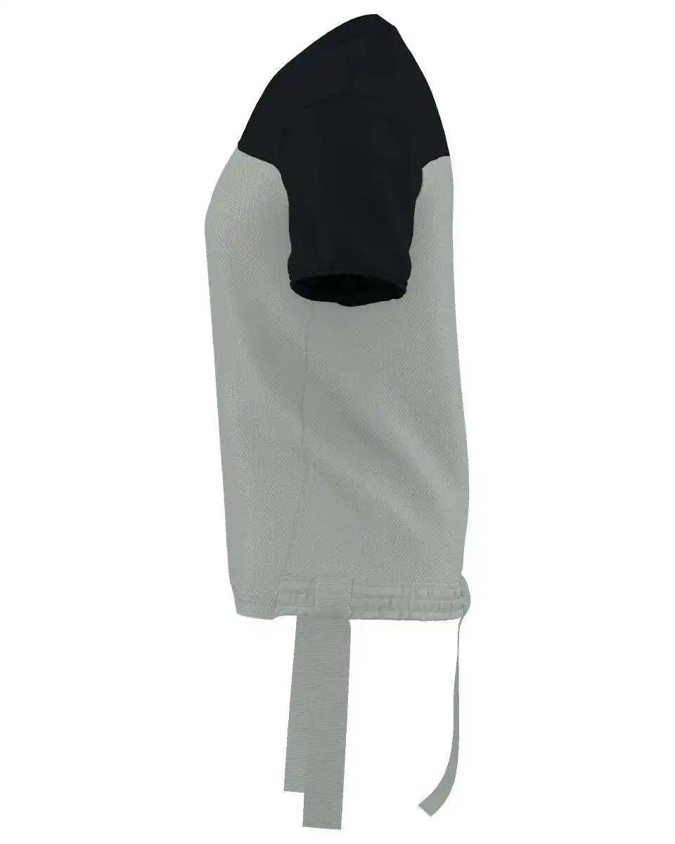 Alleson Athletic 762ffj Adult Hero Flag Football Jersey - Silver Black