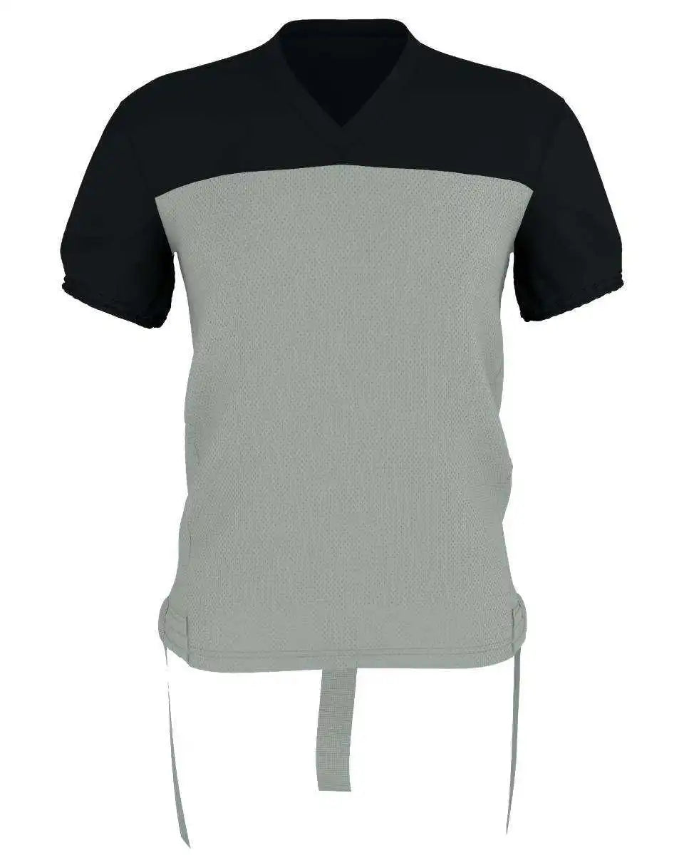 Alleson Athletic 762ffj Adult Hero Flag Football Jersey - Silver Black