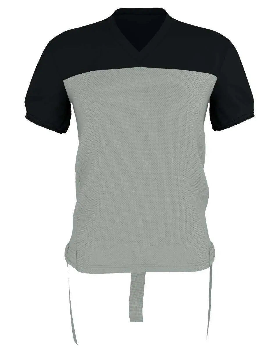 Alleson Athletic 762ffj Adult Hero Flag Football Jersey - Silver Black - Light Gray / s