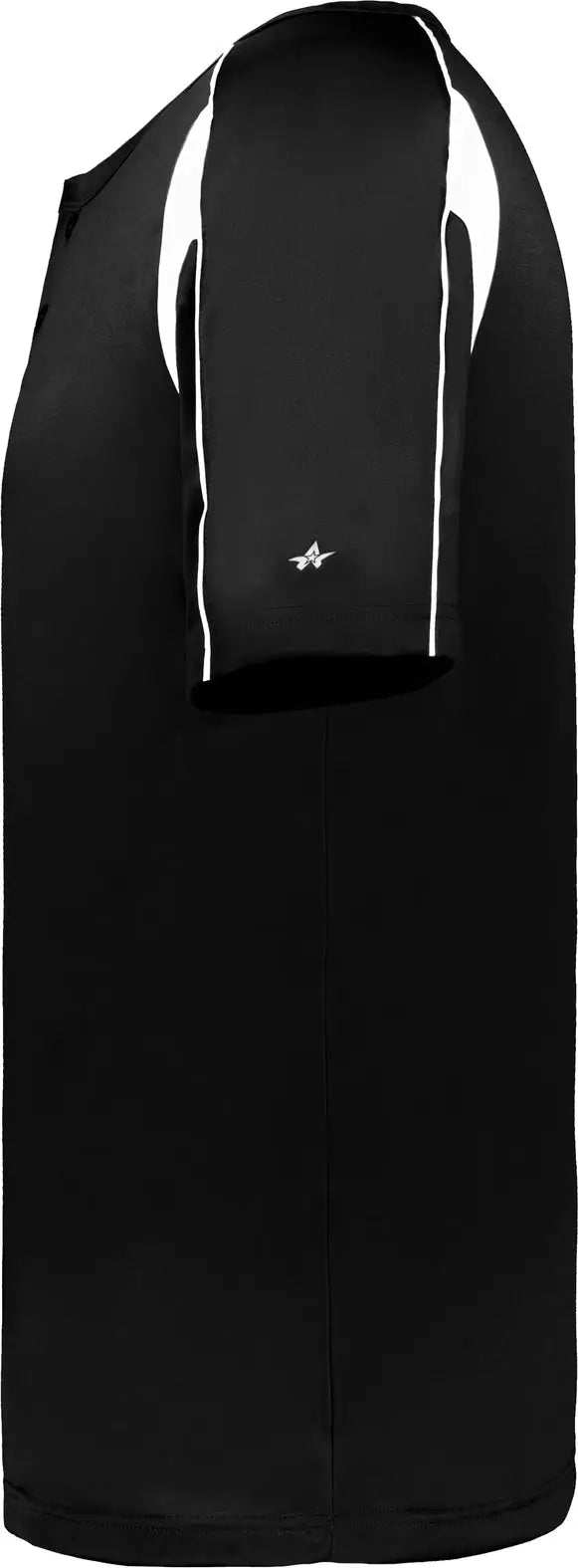 Alleson Athletic 7937 Pro Placket Baseball Jersey - Black White