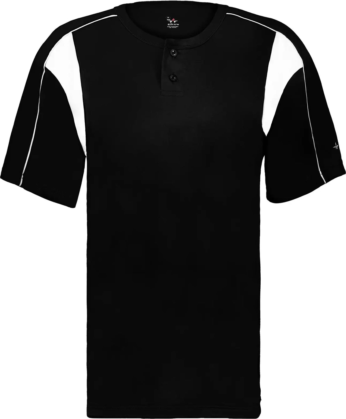 Alleson Athletic 7937 Pro Placket Baseball Jersey - Black White