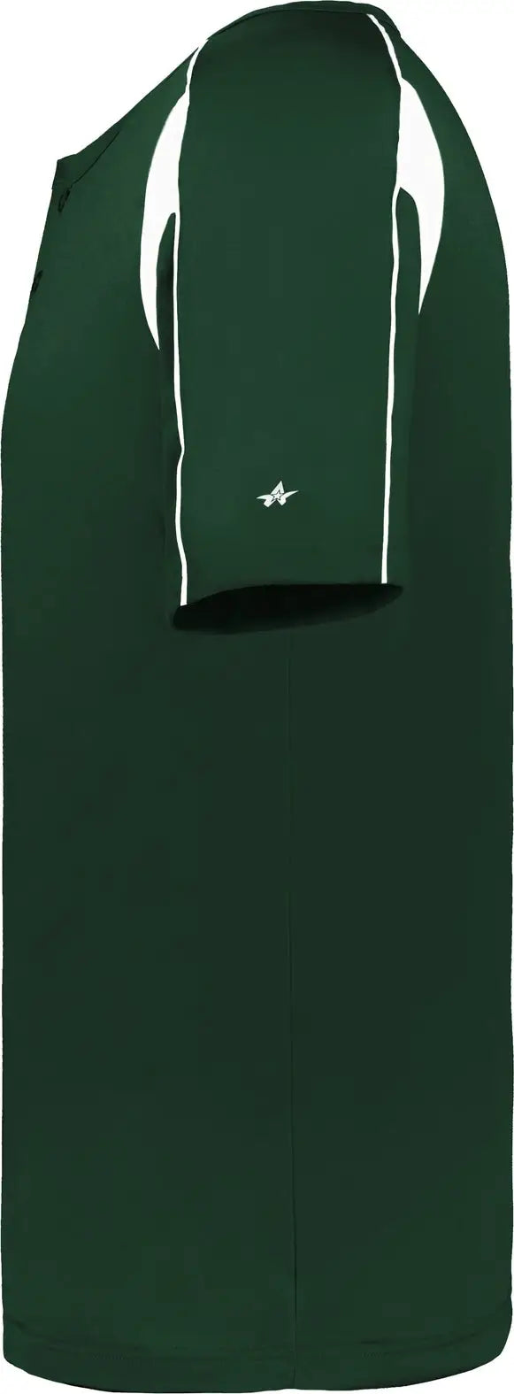Alleson Athletic 7937 Pro Placket Baseball Jersey - Forest White