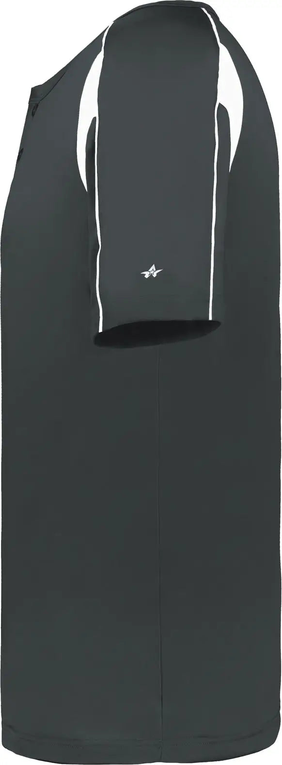 Alleson Athletic 7937 Pro Placket Baseball Jersey - Graphite White