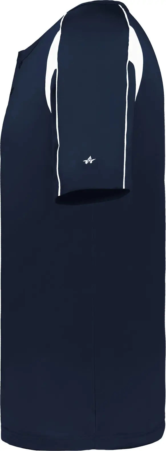 Alleson Athletic 7937 Pro Placket Baseball Jersey - Navy White