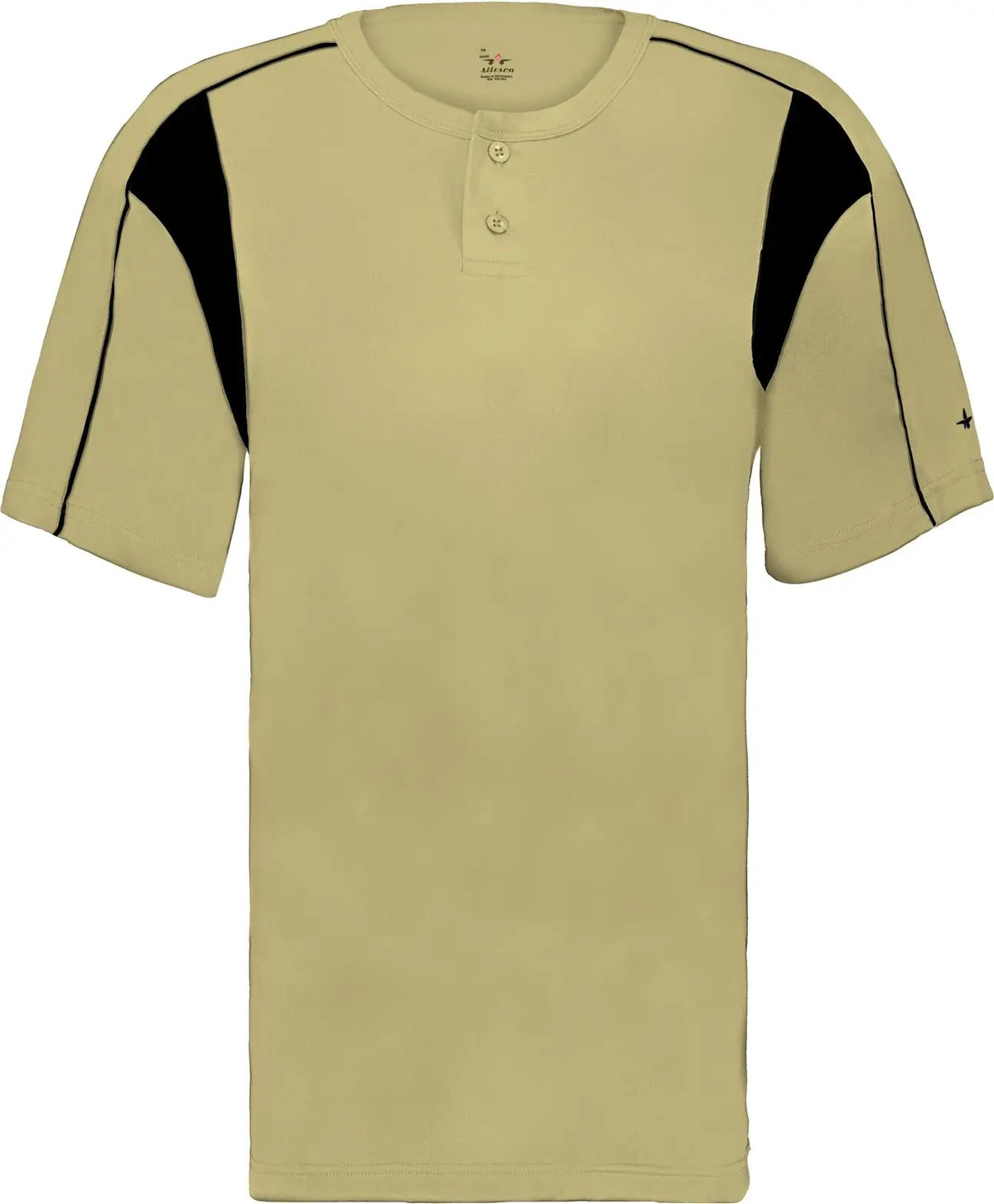 Alleson Athletic 7937 Pro Placket Baseball Jersey - Vegas Gold Black