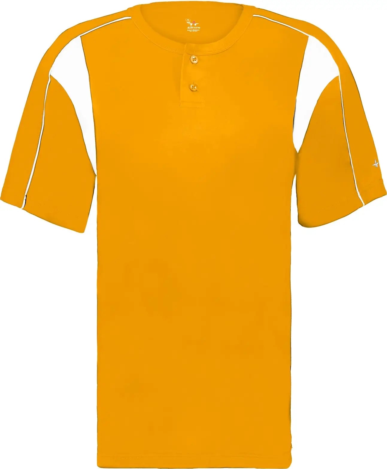 Alleson Athletic 793700 Pro Placket Baseball Jersey - Gold White - Adult Xs