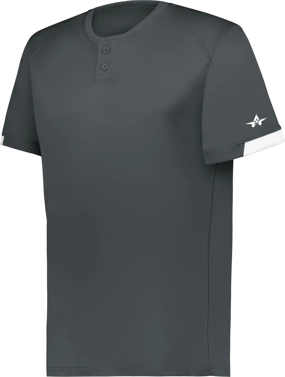 Alleson Athletic 795000 on the Rise Two-button Baseball Jersey - Graphite White - Dark Gray / Adult s