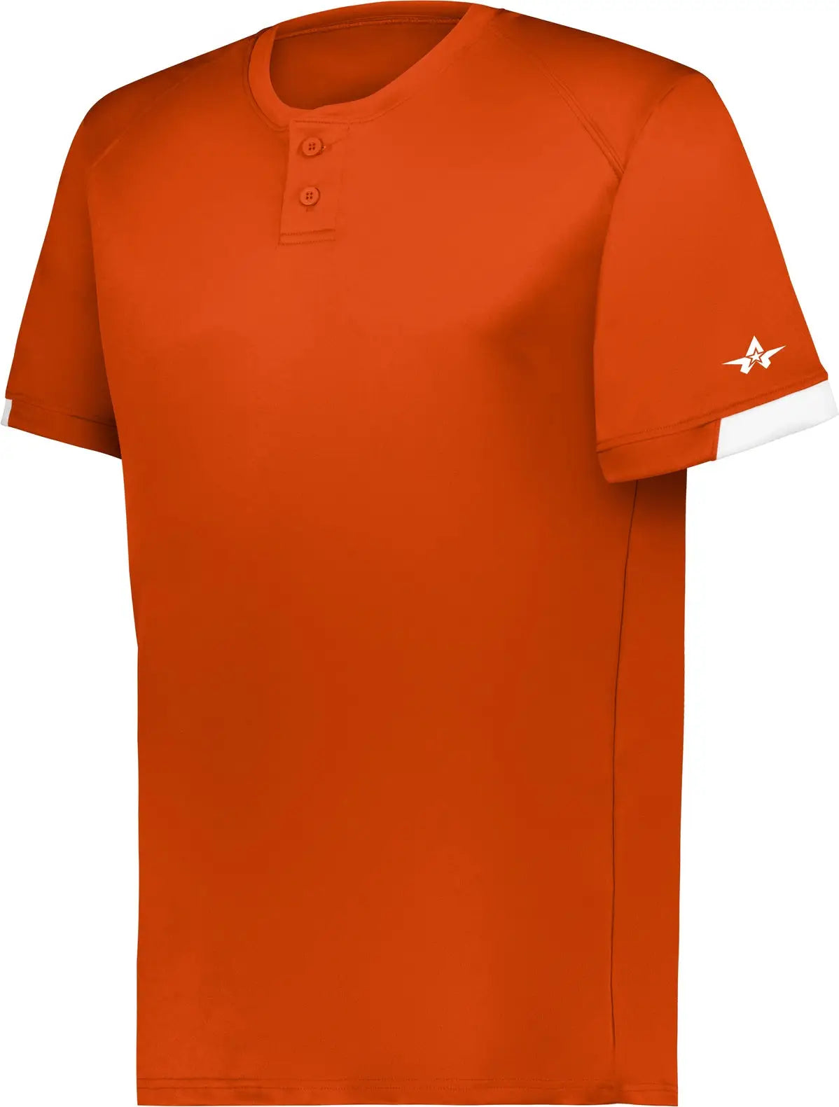 Alleson Athletic 795000 on the Rise Two-button Baseball Jersey - Bright Orange White - Adult s