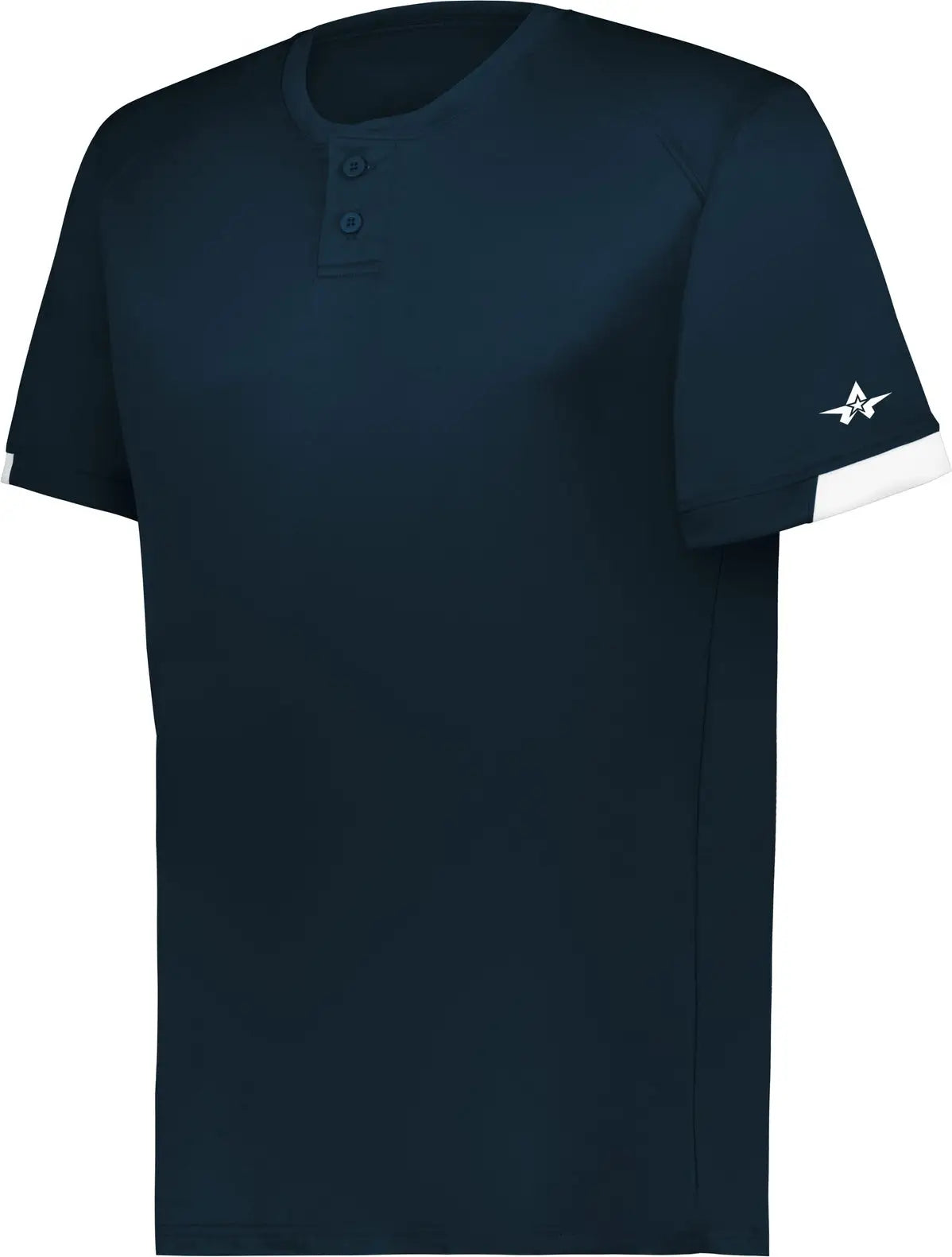 Alleson Athletic 795000 on the Rise Two-button Baseball Jersey - Navy White - Adult s