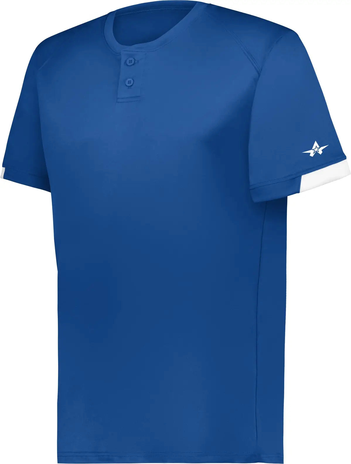 Alleson Athletic 795000 on the Rise Two-button Baseball Jersey - Royal White - Adult s