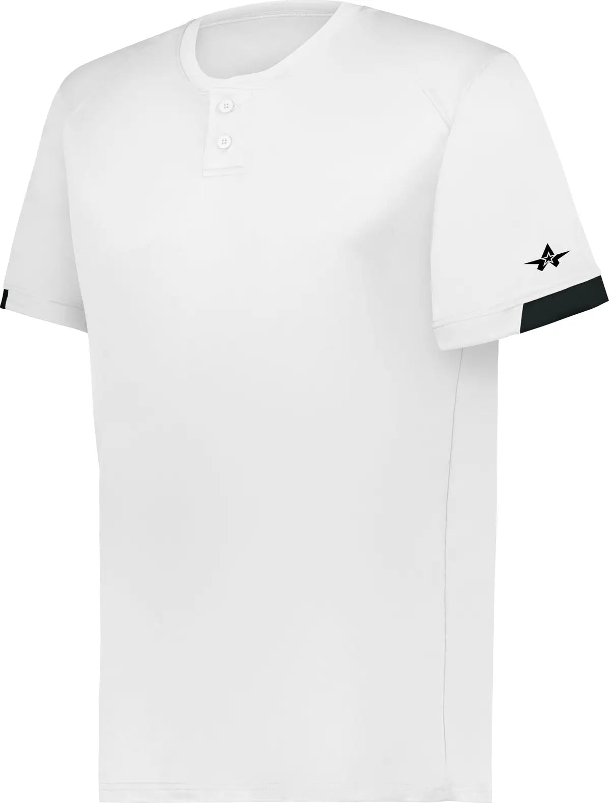 Alleson Athletic 795000 on the Rise Two-button Baseball Jersey - White Black - Adult s