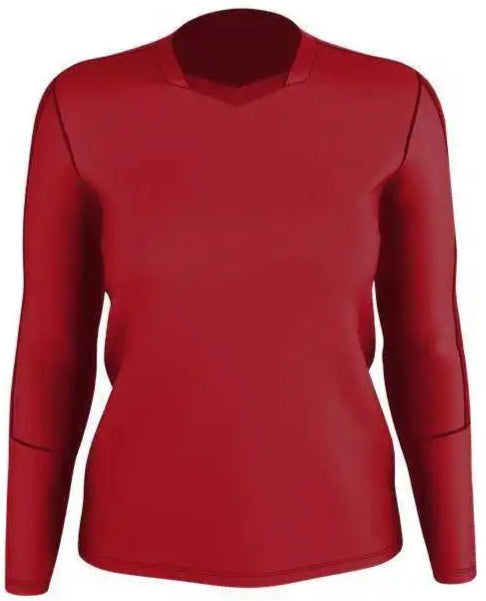 Alleson Athletic 831vljg Girls Dig Long Sleeve Volleyball Jersey - Red Heather - s