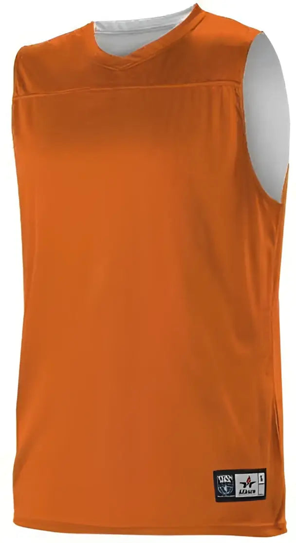 Alleson Athletic A105ba Adult Nba Blank Reversible Game Jersey - Orange White