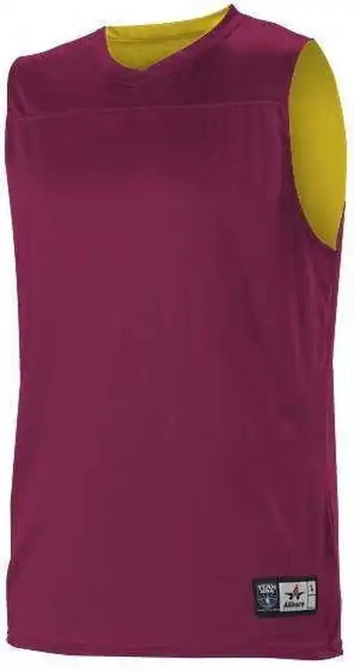 Alleson Athletic A105ba Adult Nba Blank Reversible Game Jersey - Wine Gold
